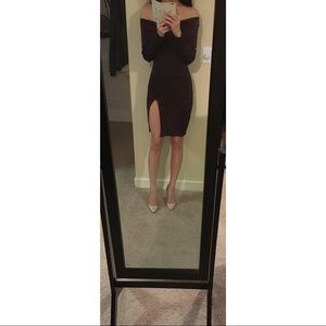 BCBG off shoulder dress